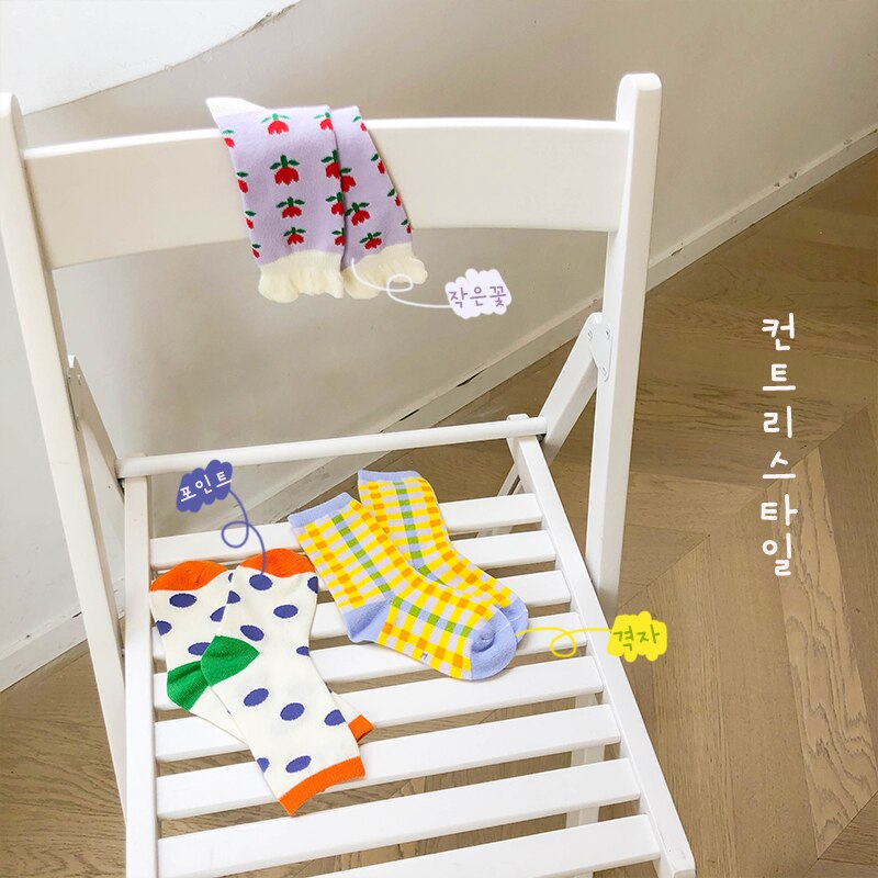 3 Pairs Kids Baby Peuter Meisje Kniehoge Sokken Stroken Kinderen Katoen Lange Sokken