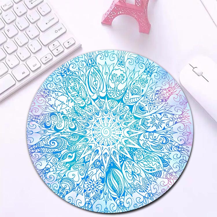 Top Selling Patterned Mandala Spel Muismat Gaming Mousepad Bureau Toetsenbord Gamer Muizen Mause Mat: Diameter 22cm X0.2cm