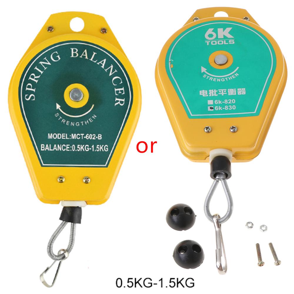 Durable Retractable Spring Balancer Steel Wire Rope Measuring Tool Hook Holder Hanging 3-5kg Assembly-line Fixtures: 3