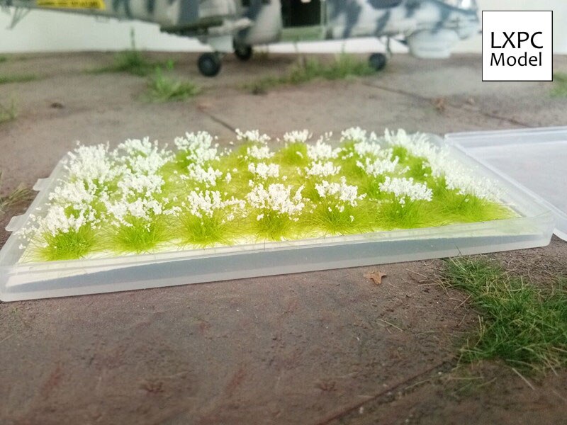 Kunstbloem gras Witte orchidee bloem cluster Model DIY scene maken materiaal