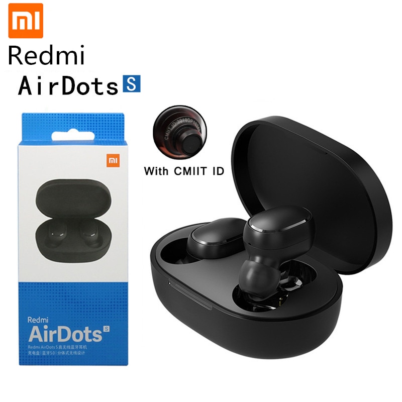 Xiaomi-auriculares Redmi Airdots 2 TWS con Bluetooth 5,0, auriculares estéreo de graves con micrófono, auriculares manos libres con reducción de ruido y Control IA