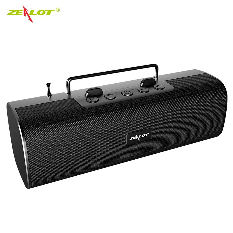 S40 Bluetooth Speaker Outdoor Subwoofer Fm Super Radio Met Antenne Mobiele Telefoon Stand Audio: Black