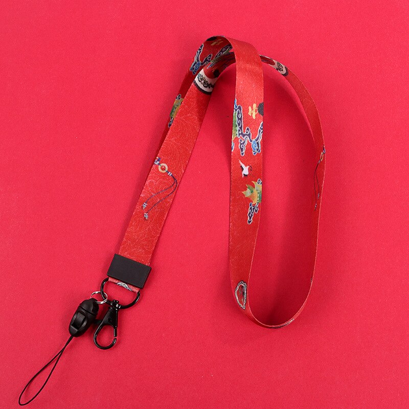 Shellnail-cordón de estilo étnico para teléfono móvil, correas universales para colgar en el cuello, cuerda larga, adorno, cuerdas: Red
