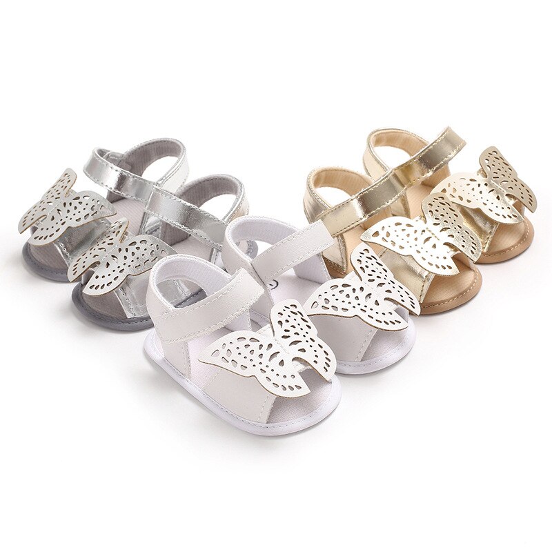 Novo verão adorável causal da criança do bebê meninas meninos sandália sapatos 3 estilo 0-18m couro sólido arco gancho sapatos