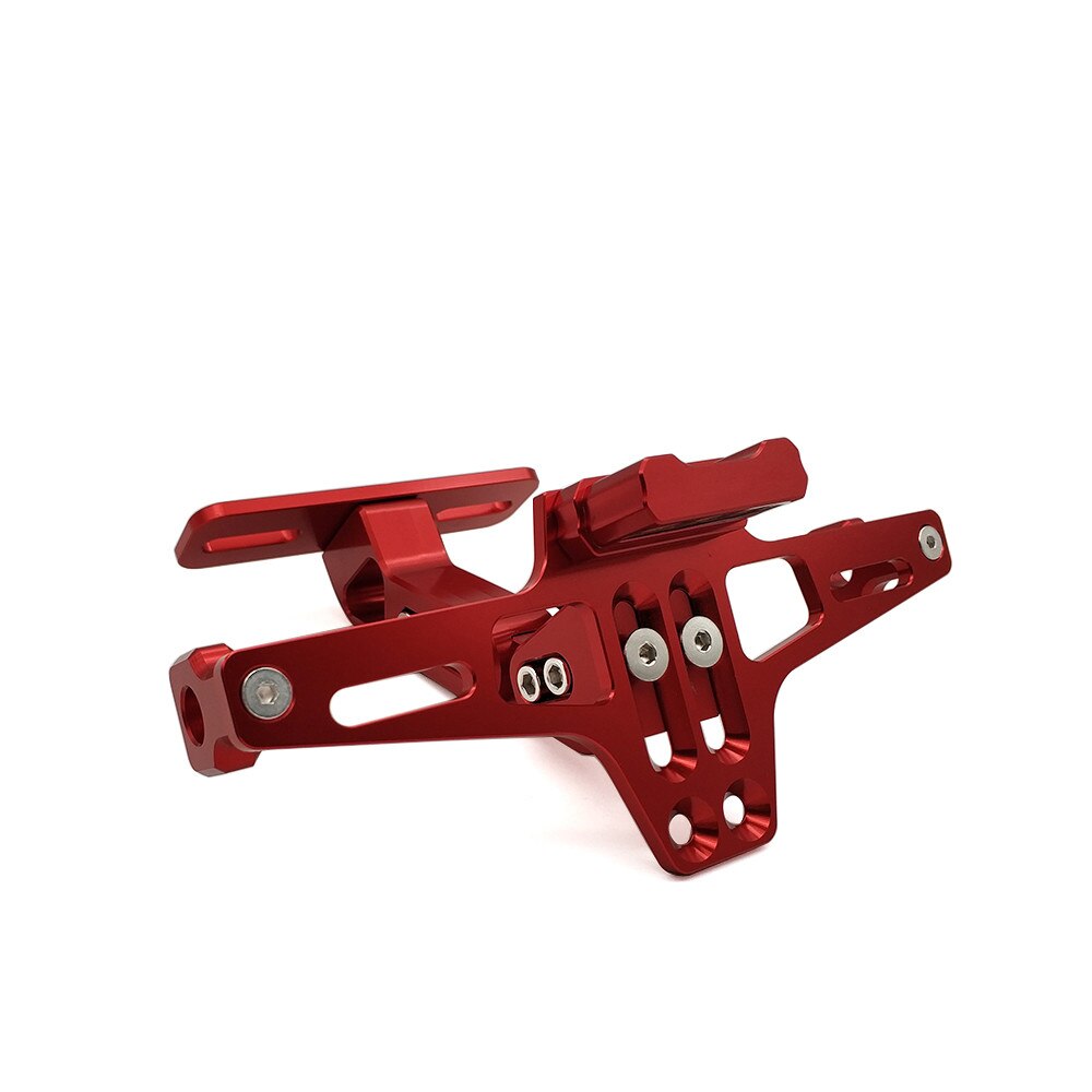Soporte para matrícula LED de motocicleta placa de soporte de Moto marco Buell Yamaha para fz6 fz1 benelli trk 502 tnt 125 xmax 125: Rojo