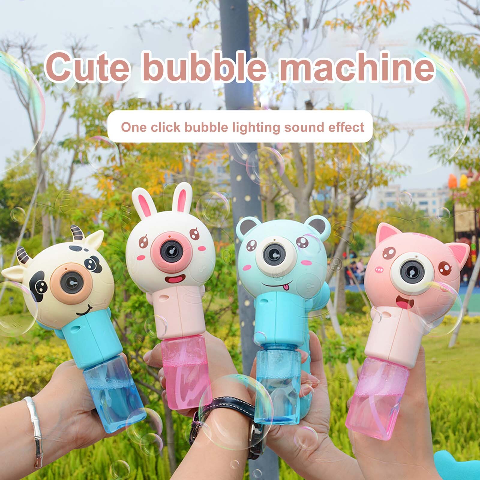 Leuke Bubble Machine Huisdier Vorm Bubble Maker Grappige Cartoon Bubble Kinderen Speelgoed 70Ml Bellenvloeistof Zomer Outdoor Speelgoed Burbujas