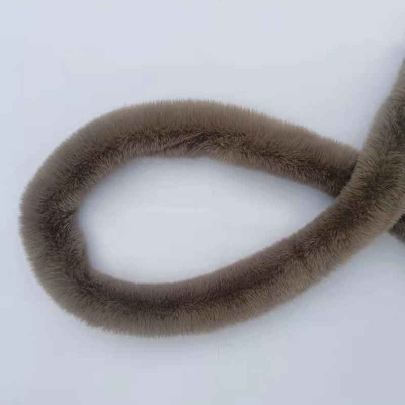 1M Verdikte Kunstmatige Konijnenbont Trim Kleding Accessoire Faux Fur Strips Voor Trui Jas Hood Hat Diy Pluizige Kledingstuk materialen: Rood