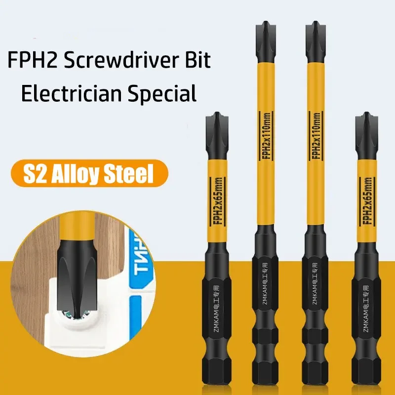 FPH2 Cross Magnetische Schroevendraaier Bit 65/110/150mm Elektrische Slagschroevendraaier Voor Stroomonderbrekers Elektrisch Gereedschap voor Elektriciens