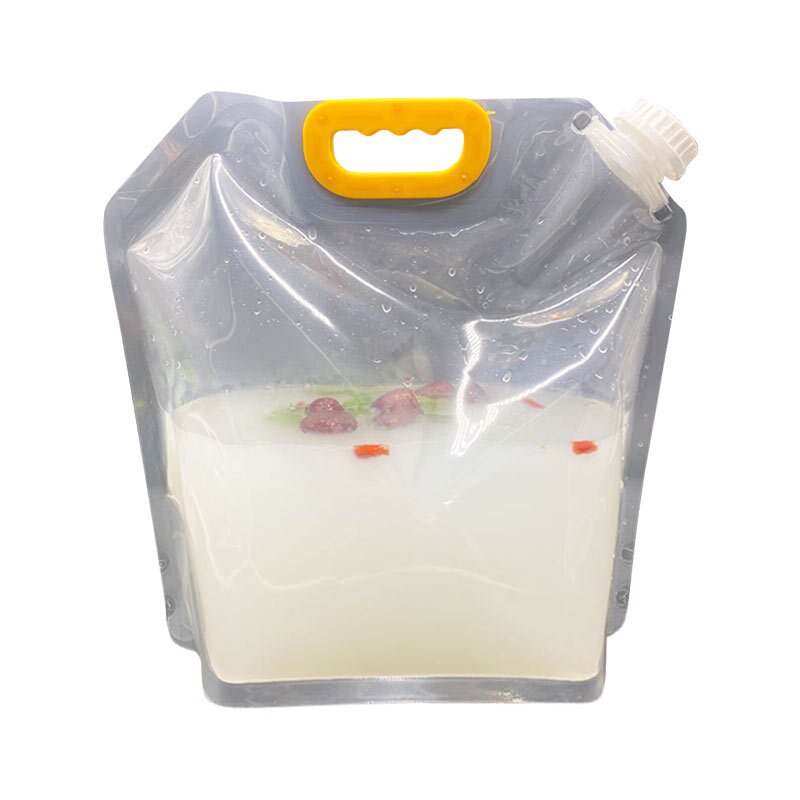 1-3L Faltbare Bier Tasche Transparent Stand-Up Kunststoff Saft Milch Verpackung Bag Outdoor Camping Wandern Tragbare Wasser Taschen: 1L