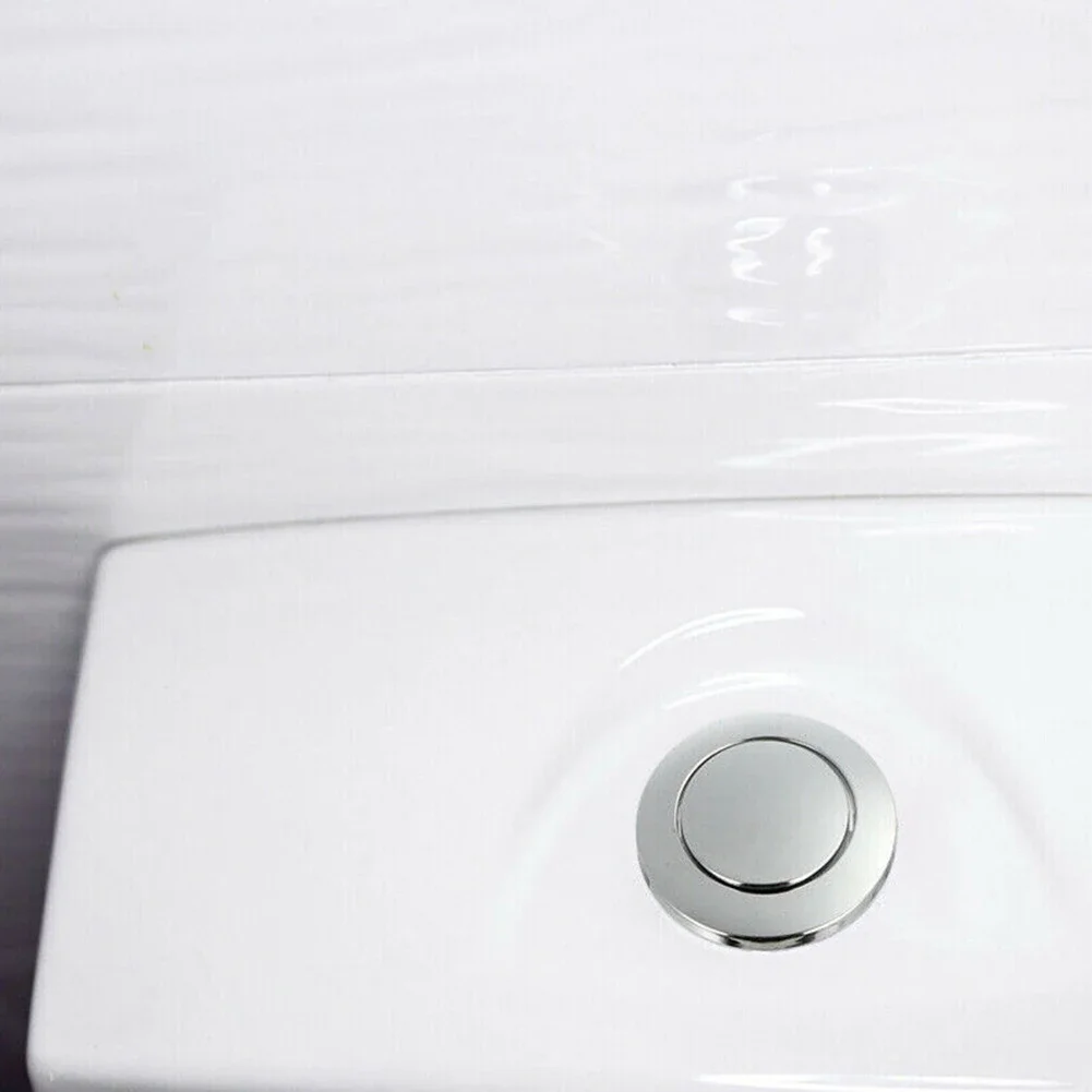 1pc x 38mm toalett trykknapp enkelt spyleknapp toalett vanntank knapp abs universelt baderomstilbehør