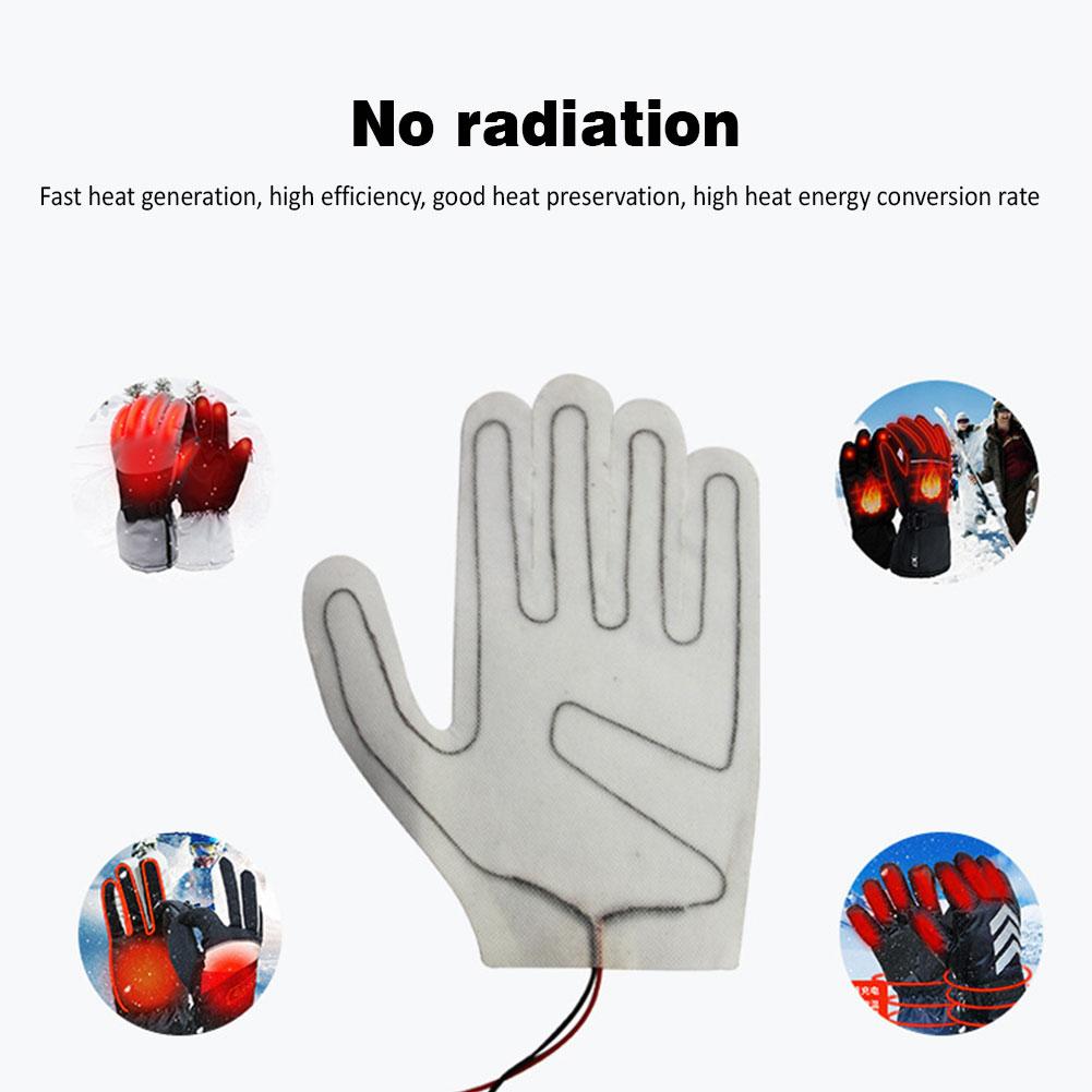 Glove Heating Sheet Composite Fiber PTC 3 Adjustable Heating Levels Electric Heating Pads for Winter