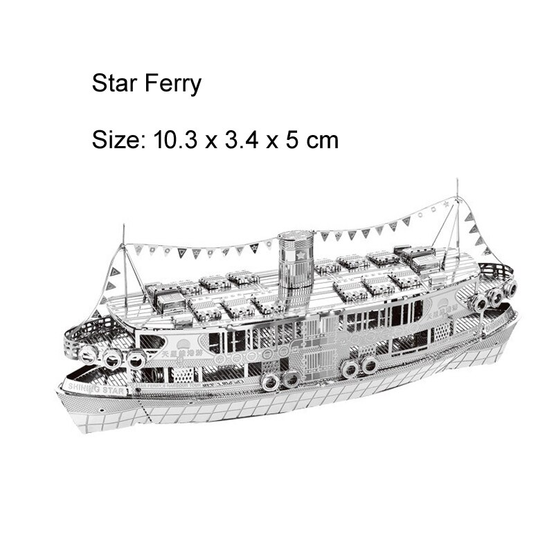 Boat 3D Metal Puzzle Black pearl 056 Burke Class Destroyer Titanic model KITS Assemble Jigsaw Puzzle Toys For Children: 63-Star Ferry