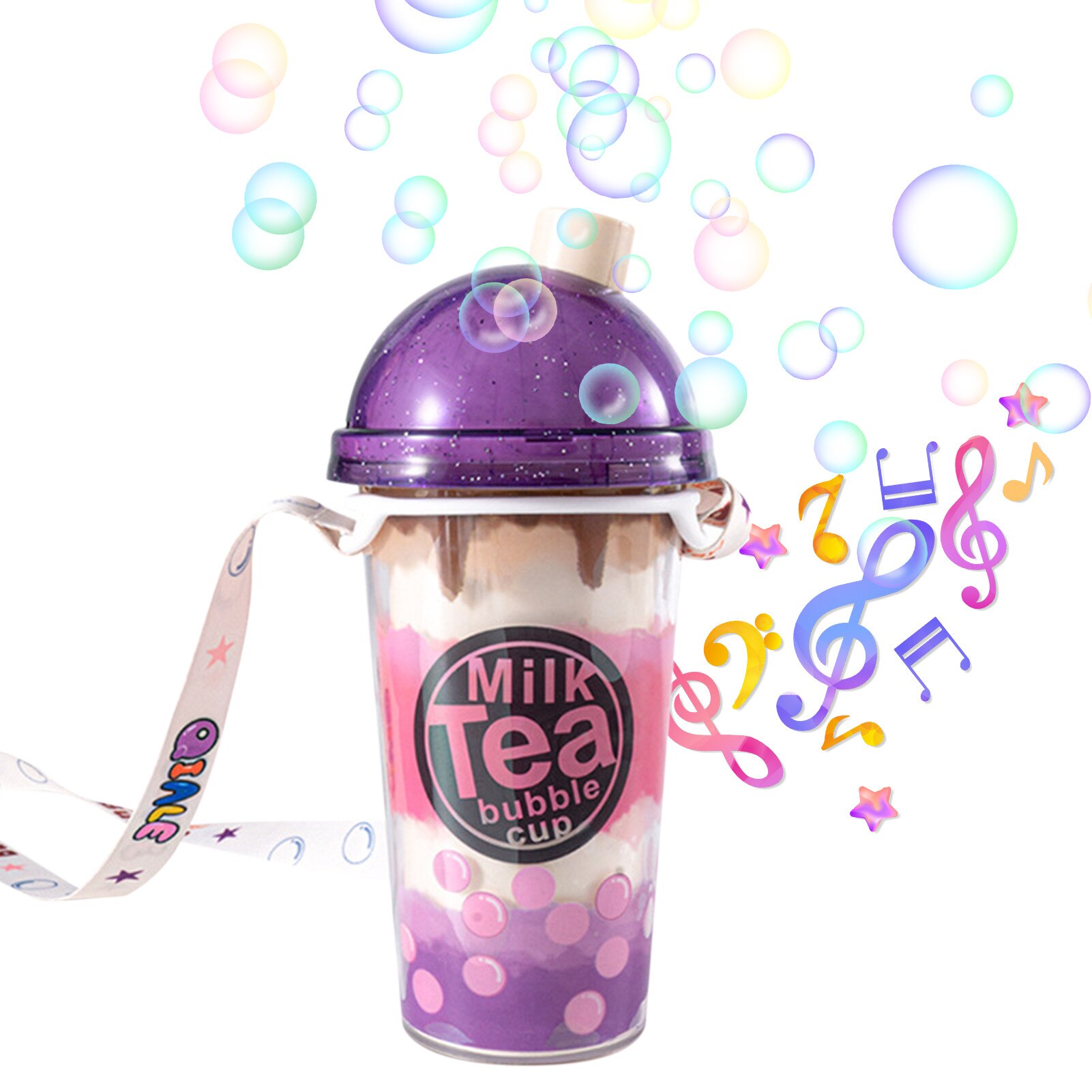 Melk Thee Cup Bubble Machine Automatische Bubble Blower Maker Knipperende Klinkende Voor Kids Kinderen Outdoor Indoor Party Games Speelgoed