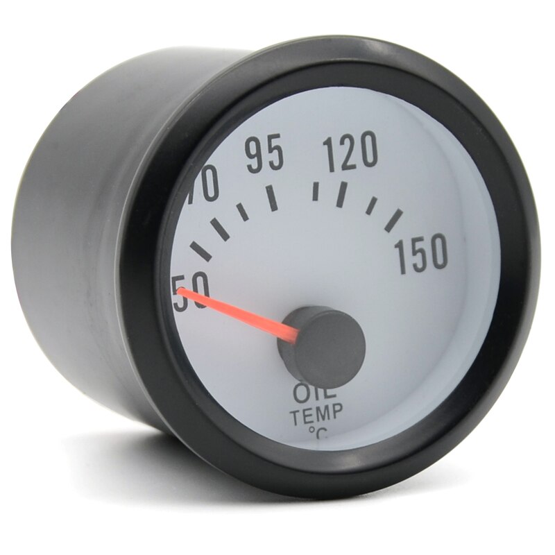 2 "52Mm Dragon Gauge Auto Meter Olie Temp Temperatuurmeter 50-150 C Analoge Black Case Met blauwe Led