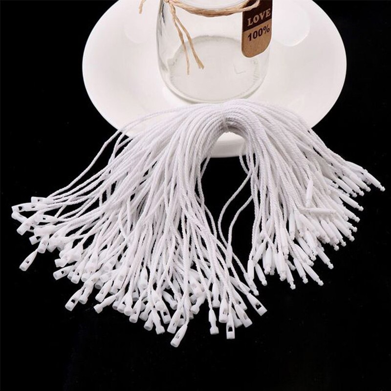 100 Stuks Kleding Tag Touw Wit Zwart Cords Katoen Opknoping Tabletten Kledingstuk Tags Diy Kleding Hang Tag Touw String accessoires