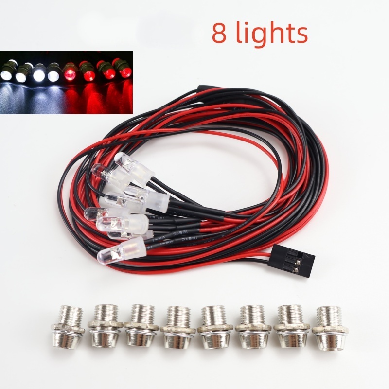 Remote control model car 12 Led light group, Tamiya RC car light simulation linkage, three-way controllable turn signal light: Fluorescent Yellow