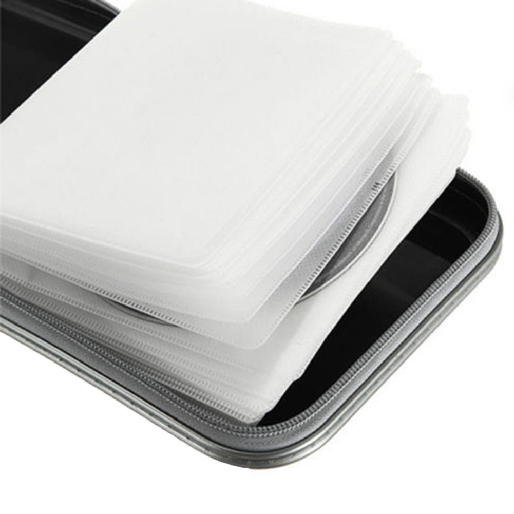Portable 40pcs Capacity Disc CD DVD Wallet Storage Organizer Case Holder Holder Album Box Case Carry Pouch Bag with Zipper