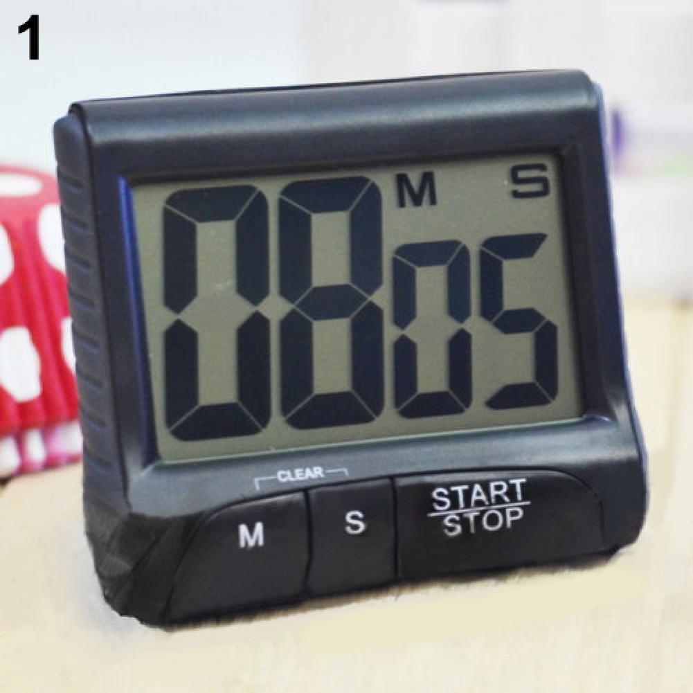 Large LCD Digital Screen Kitchen Timer Bell Count-Down Back Stand Clock Loud Alarm