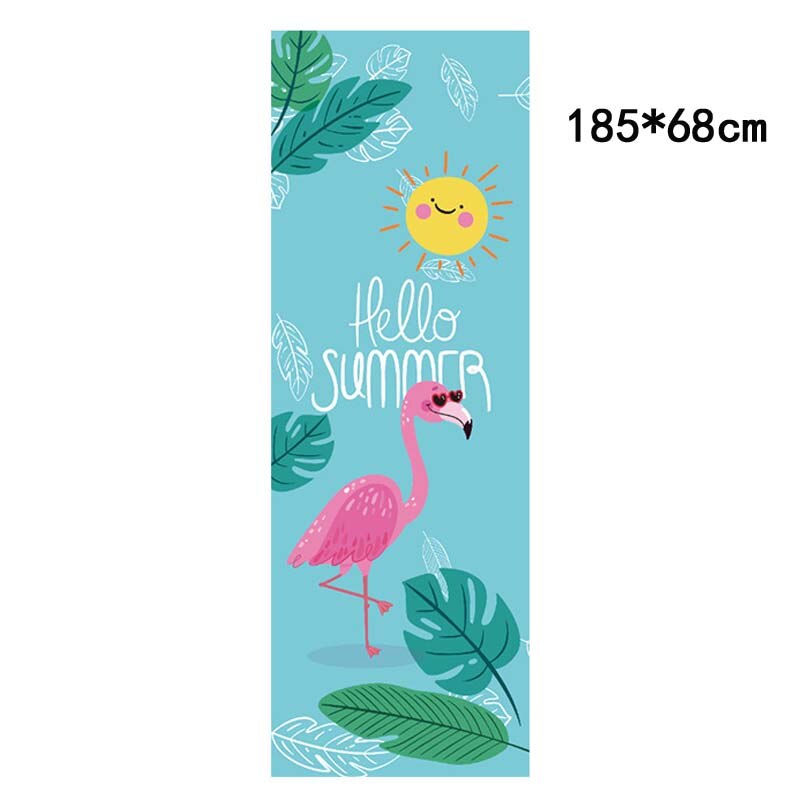 Toalla de Yoga antideslizante para viajes, manta plegable para ejercicio físico, Pilates, esterilla de Yoga impresa de secado rápido, cubierta de 185x68cm: 1