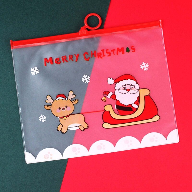 Draagbare Waterdichte Xmas Etui Multifunctionele Make Pouch Pvc Tas Voor Reizen Cosmetica Briefpapier Kleine Ambachten: Santa Claus