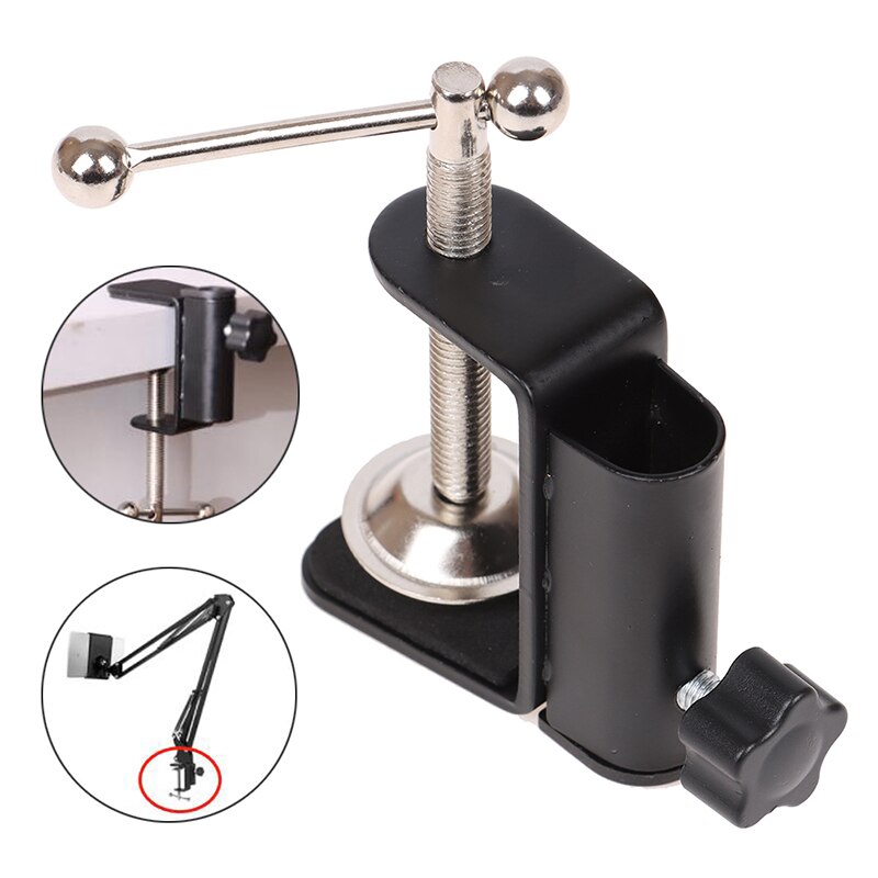 Cantilever Bracket Clamp Holder Desk Lamp Clip Fittings Base Hose for Mic Stand
