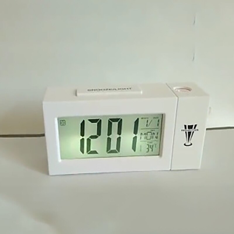 Projection Alarm Clock Digital LCD Display Voice Talking Table Clocks Temperature Snooze Function Desk Projector Clock