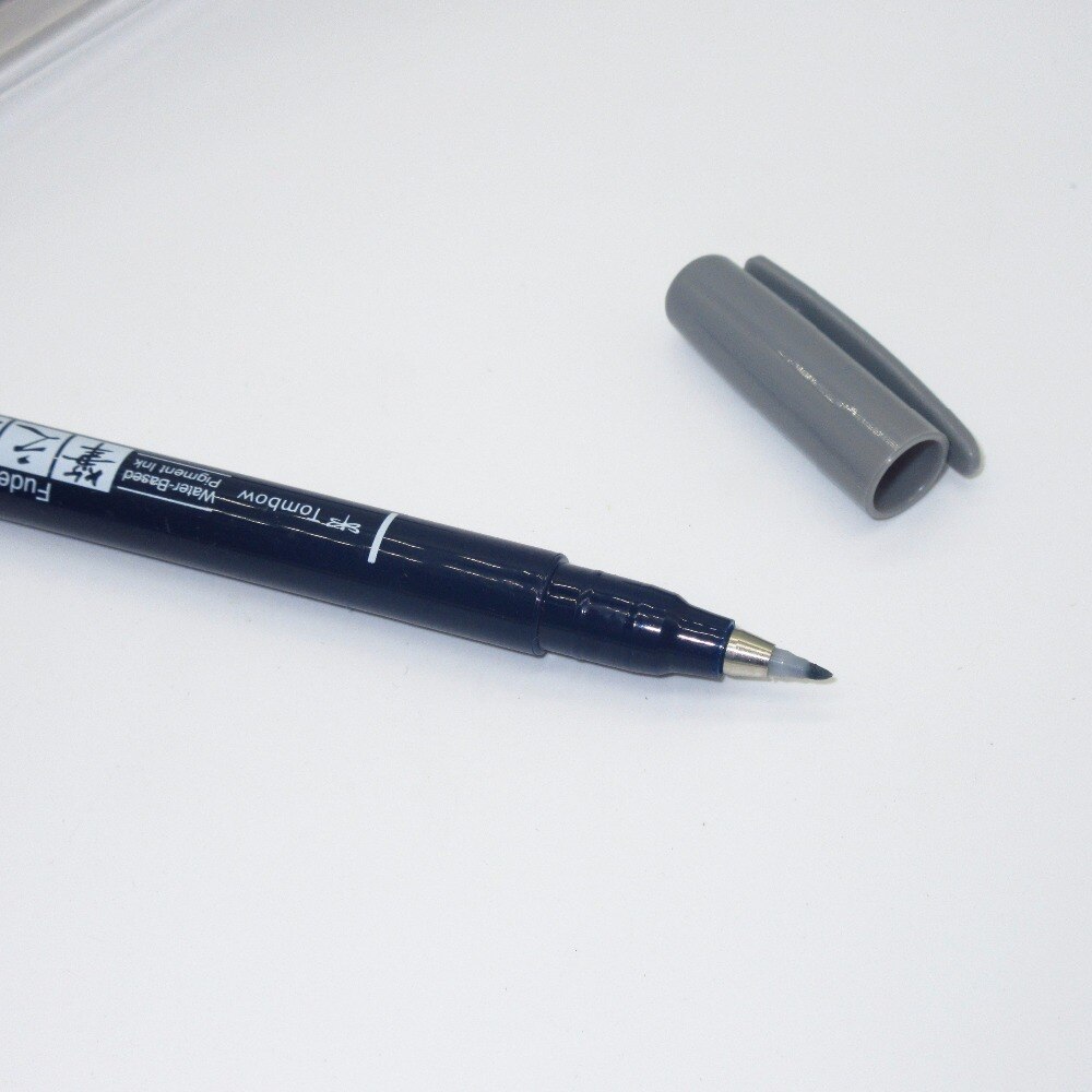 Tombow Markers Water-Based Pigment Ink Calligraphy Lettering Pens Brush Marker Pens Fudenosuke Pens Set Japan