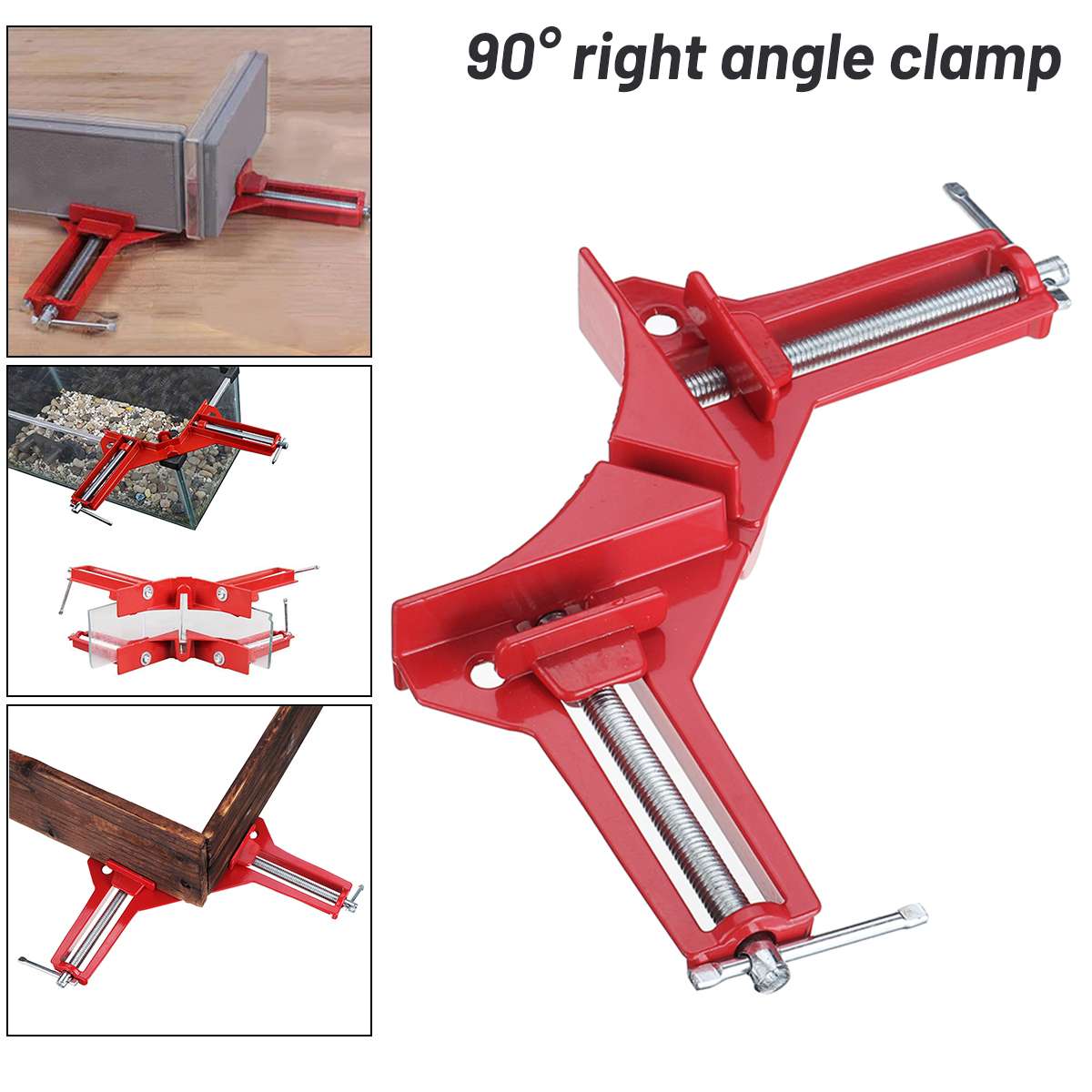 Pinza de ángulo recto multifunción de 90 grados, Marco de imagen, abrazadera de esquina, abrazaderas de 2/4 MM, soporte de esquina inglete, herramienta para carpintería, 1/100 Uds.