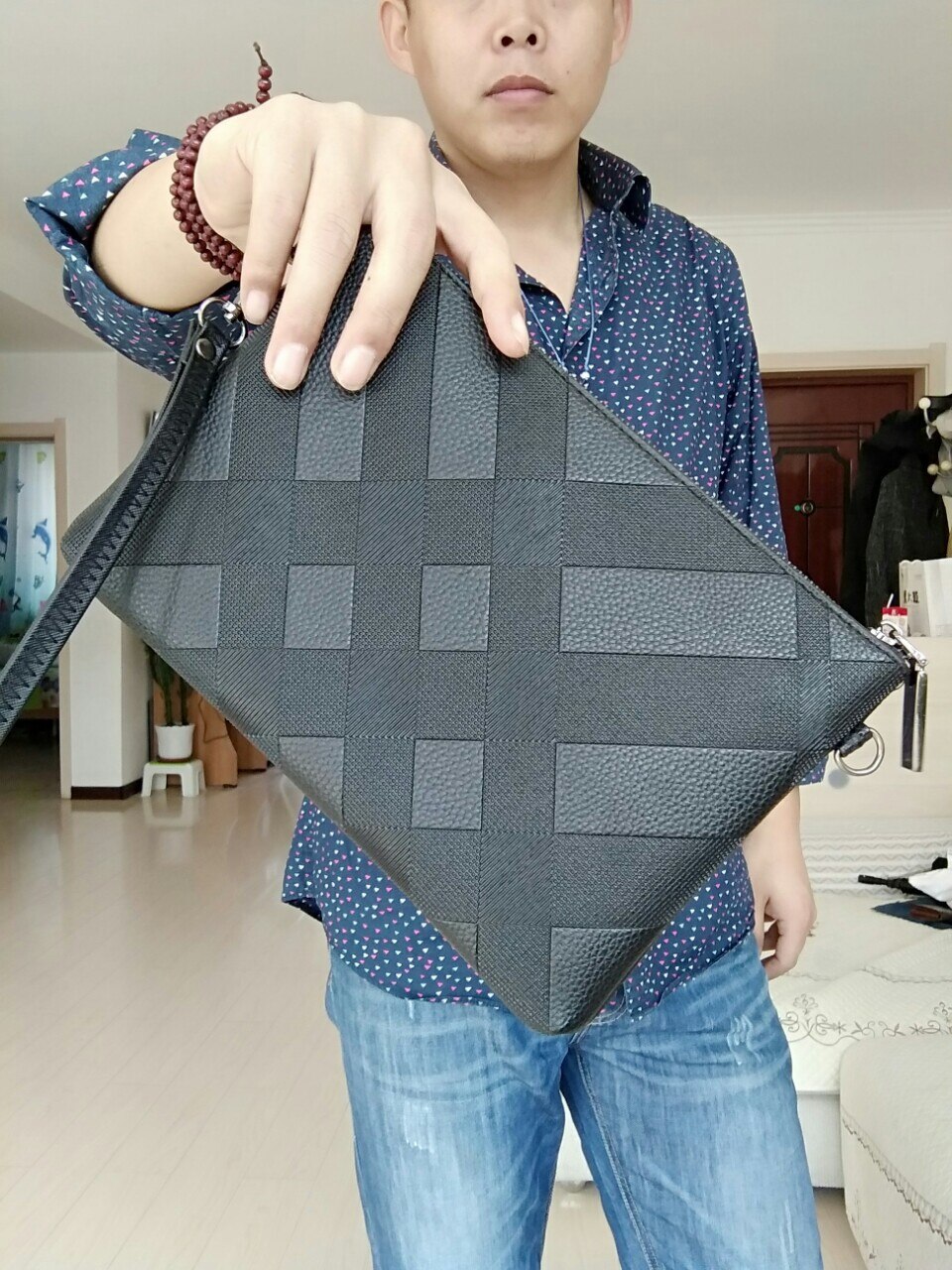 Saco de mão homem saco de mão macio couro do plutônio lazer homem de negócios envelope grande capacidade
