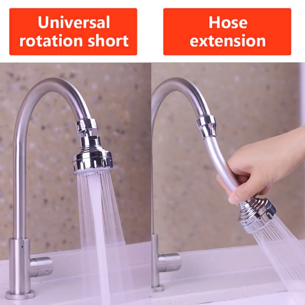 Keuken Wastafel Kraan Waskolf Water Nozzle Spuit 2-Gear Verstelbare Universele Abs + Rvs Kraan Chrome Water-saving