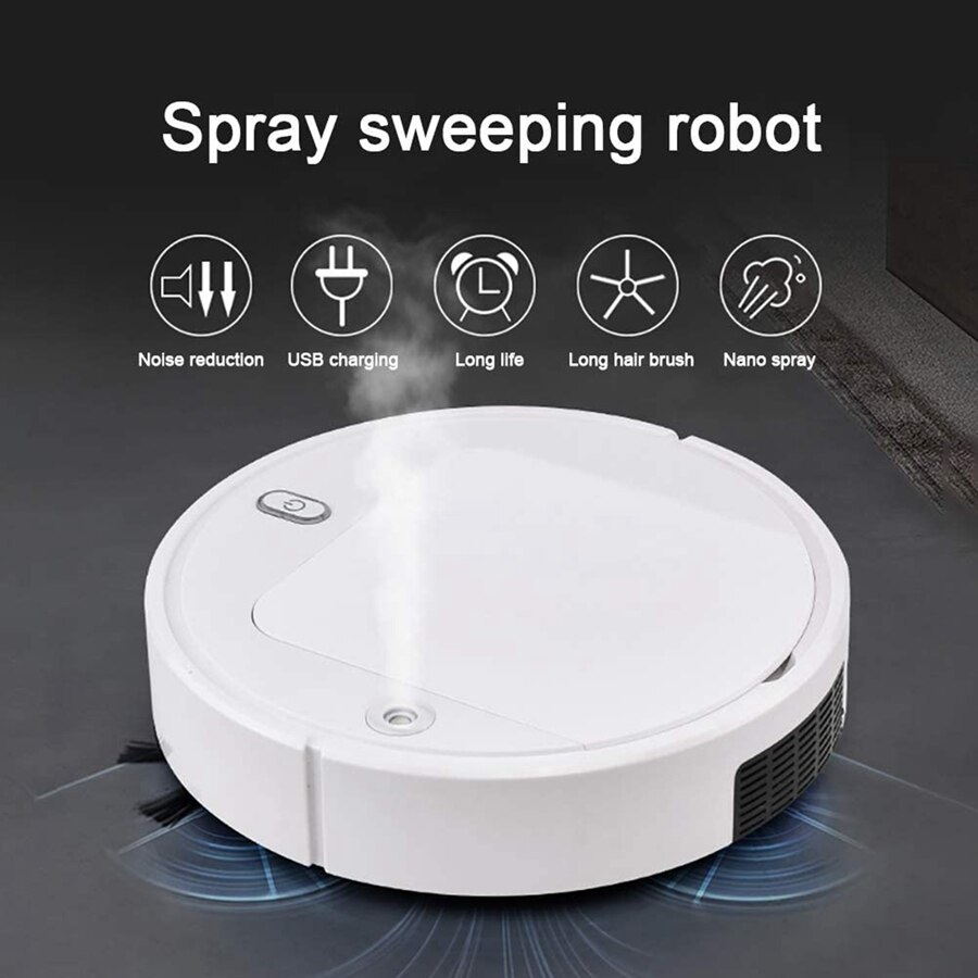 ligent Robot Vacuum Cleaner, with Ultraviolet Function, Sprayer Function,Silent, USB Charging Robot Vacuum Cleaner