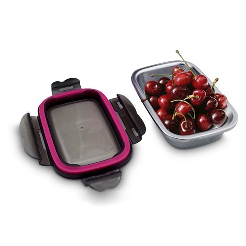 4 Size Leak-Proof Bento Box Stainless Steel Bento Lunch Box Portable Food Box for Students Freshness Preservation Lunch Box