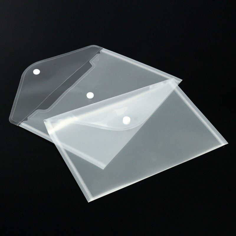 12pcs/set Transparent Plastic A5 Folders File Bag Document Hold Bags Folders Filing Paper Storage Office School Supplies