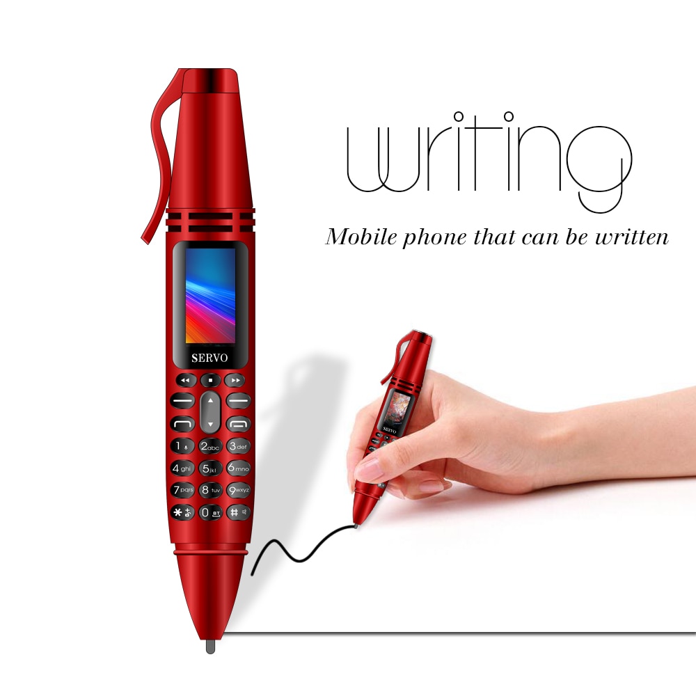Tiny Screen Pen smallest mini Mobile phone Dual SIM Card Bluetooth Dialer Cellphone with Flashlight Recording Pen FM Radio