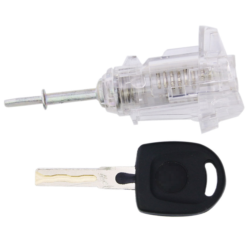1Pcs Transparant Zichtbaar Cutaway Clear HU66 Auto Praktijk Lock Cilinder Auto Slotenmaker Gereedschap voor VW