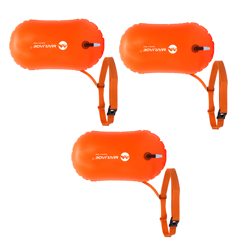3x Highly Visible Swim Buoy For Open Water Swimmers,Snorkelers & Triathletes