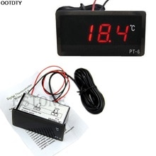 Ootdty fordon digital termometer bil led temperaturmätare sond  -40 ~ 110 celsius 12v