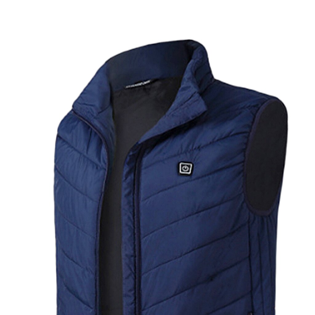 Men Outdoor USB Infrared Heating Vest Jacket Electric Heated Warm Jacket