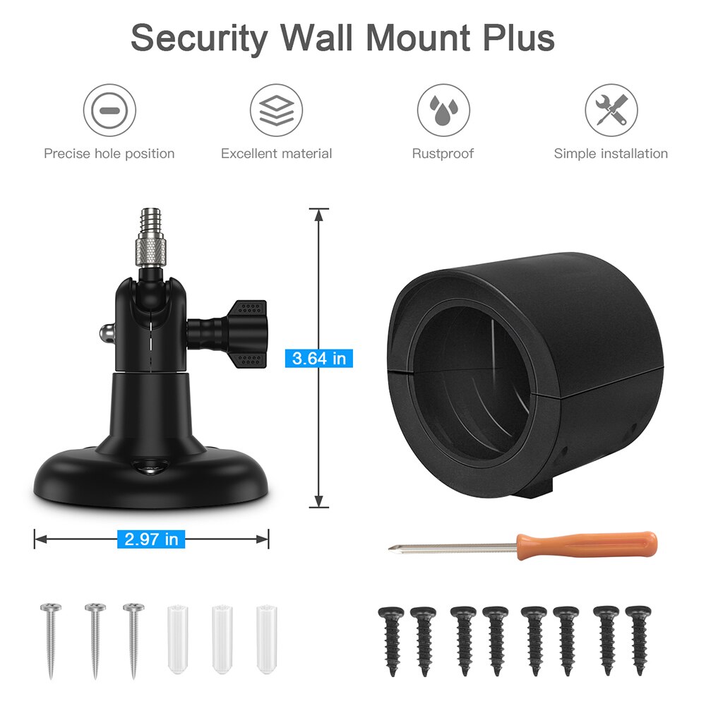 Soporte de pared resistente a la intemperie para YI Home soporte giratorio de 360 grados montado en cámara de pared para YI 1080p/720p Home Camera