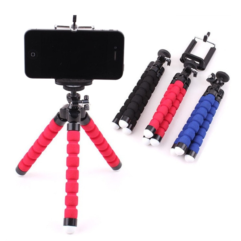 Mini Flexibele Statieven Statief Voor Telefoon Mobiele Camera Houder Smartphone Monopod Pens Stand Octopus Mini Statief Met Telefoon Clip
