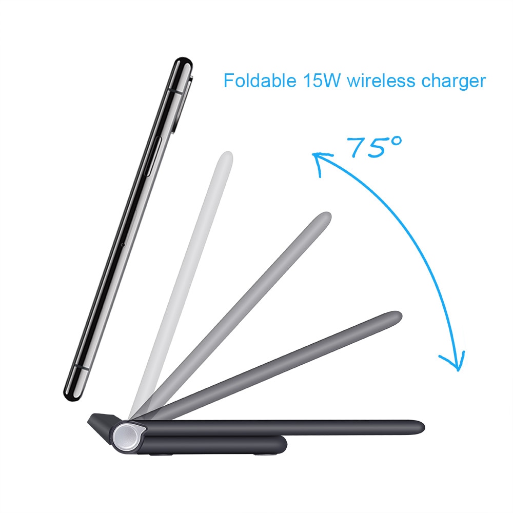 FDGAO Qi 15W Fast Wireless Charger For iPhone 11 XS XR X Airpods 2 Pro QC 3.0 Type C Charging Stand For Samsung S10 S20 Note 10