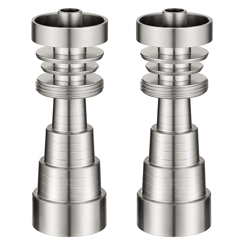 2 Pieces Titanium Wax Tool Stainless Steel Cap Wax Tool Universal 6 in 1 Metal Wax Tool Waterproof Rustproof Wax Carving