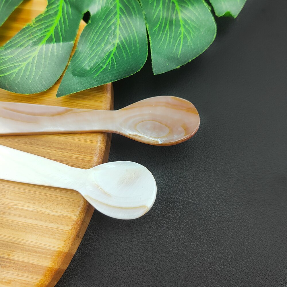 Cuchara Natural para dormir, cuchara para café, caviar, postre, mascarilla, 1 unidad, 9,2 cm/13cm