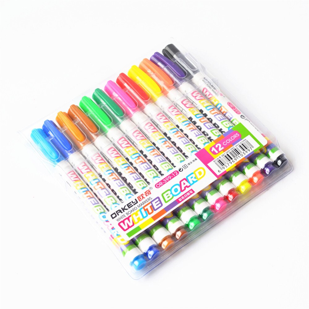 12 kleuren white board maker pen white board whiteboard marker vloeibare krijt uitwisbare glas keramiek maker pen wissen