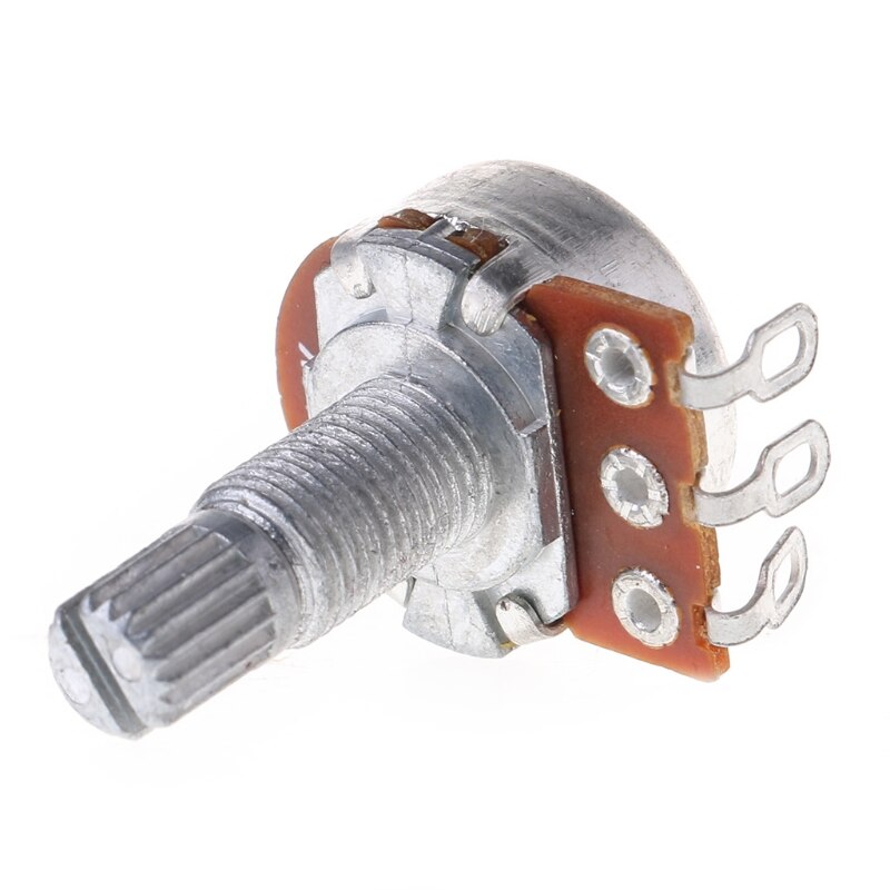 A10K Potentiometer Splined Pot Electric Guitar Bass Effect Amp Tone Volume 18mm Shaft Parts