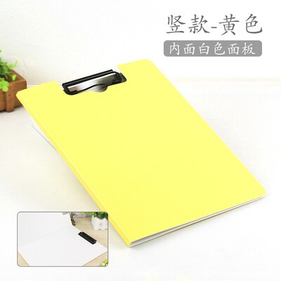 A4 Covered Clipboard File Folder Organizer Documents Holder Writing Pad Padfolio Portfolio Tool for Office School Home: yellow