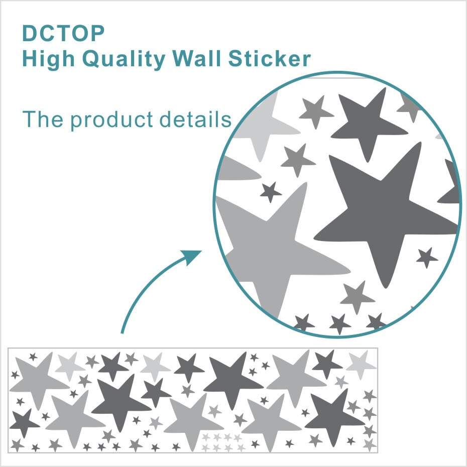 Estrellas de colores Polka Dots vinilo pegatina habitación decoración murales de arte papel tapiz impermeable extraíble hogar para pared guardería bebé DCTOP: TCA90015A