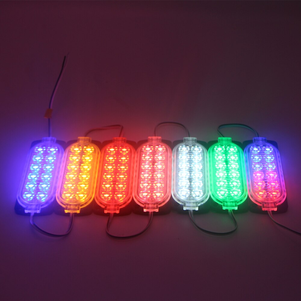 7 pcs Strobe Led module for car backlight truck side strip lamp Advertising Sign Luminous character IP65 Waterproof White Red 7X