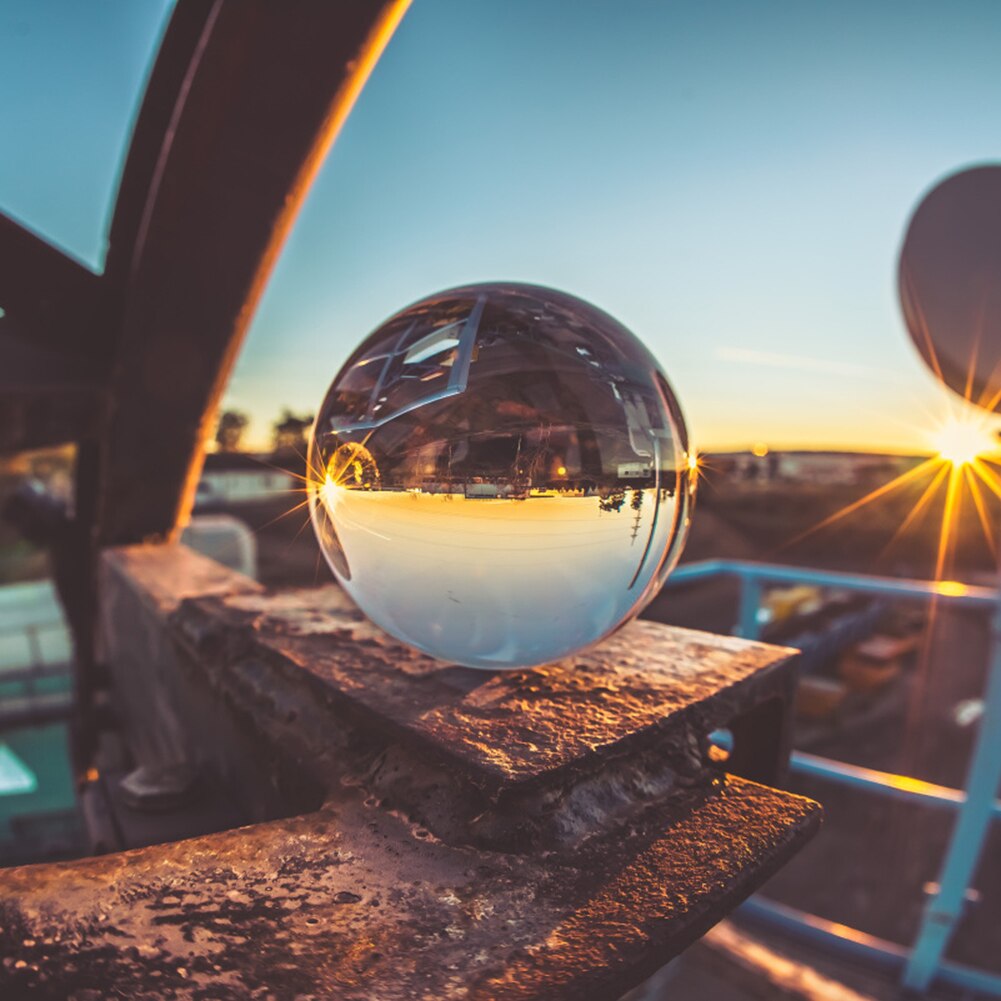 80mm Photography Crystal Ball Transparent Sphere K9 High Purity Photography Crystal Lens Ball Photo Shooting Tool Accessory