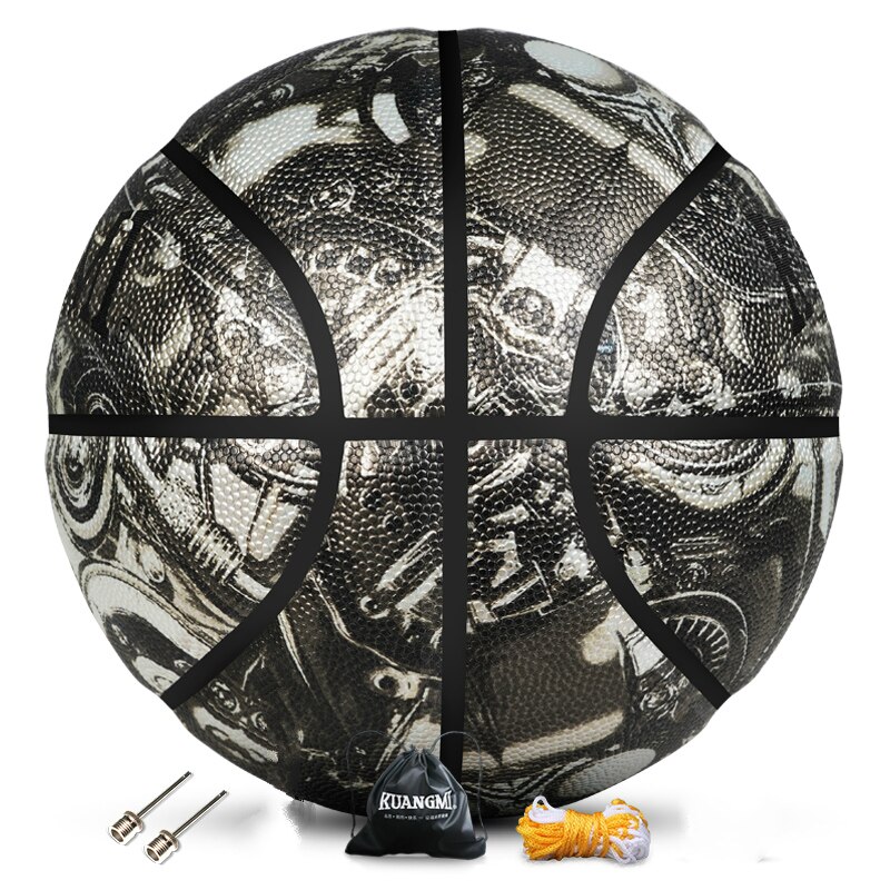 N. 7 street personalità fantasia heavy metal basket basket PU pelle outdoor indoor competizione allenamento pallacanestro: E